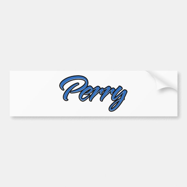 Perry Name blue Aufkleber Sticker Autoaufkleber (Vorne)