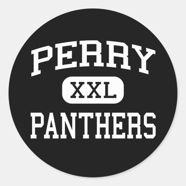 Perry - Panthers - High School - Massillon Ohio Runder Aufkleber (Vorderseite)