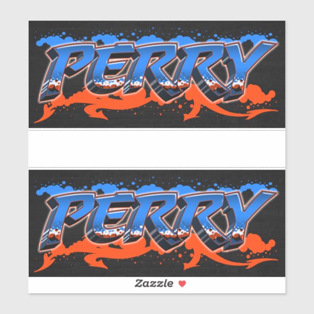 Perry Vorname Name Graffiti Aufkleber Sticker (Blatt)