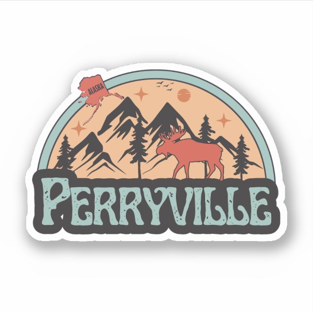 Perryville, Alaska-Sticker Aufkleber (Vorderseite)