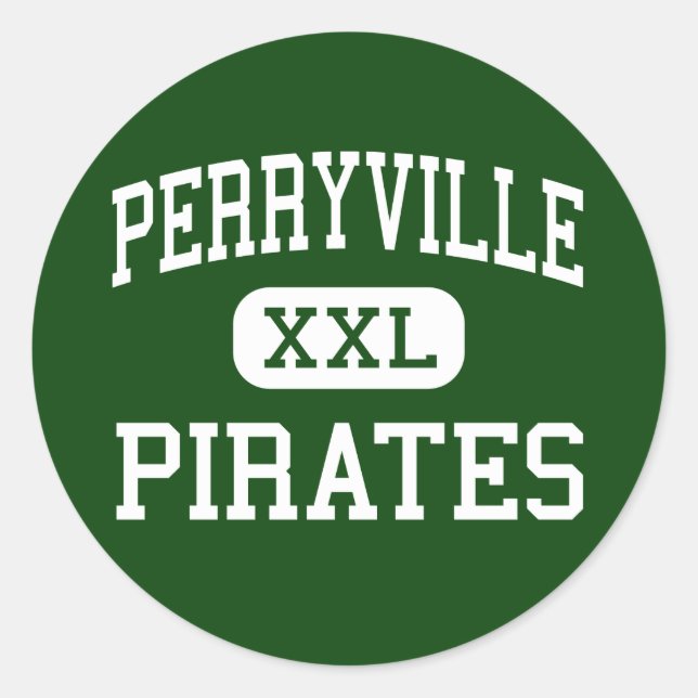 Perryville - Pirates - High - Perryville Missouri Runder Aufkleber (Vorderseite)