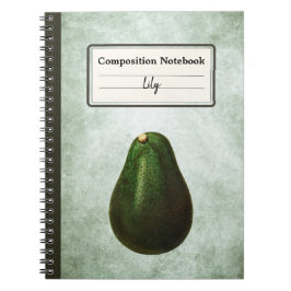 Persea Avocado Illustration Personalisiert Comp Notizblock