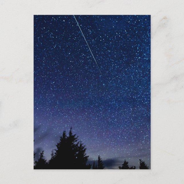 Perseid-Meteor-Dusche (Semi-Gloss) Postkarte (Vorderseite)