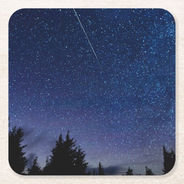 Perseid Meteor Shower Rechteckiger Pappuntersetzer (Vorderseite)