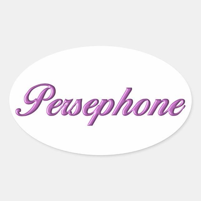 Persephone-Aufkleber Ovaler Aufkleber (Vorderseite)