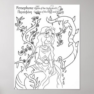 Persephone-Farbseite Drucken Poster
