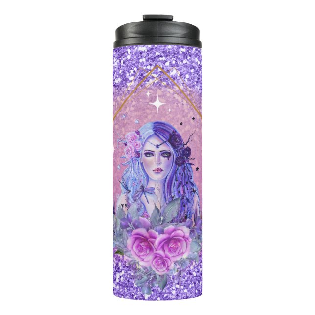 Persephone Goddess Art von Renee Thermal Tumbler Thermosbecher (Vorderseite)