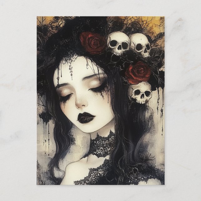 Persephone-Göttin der Unterwelt Postkarte (Vorderseite)