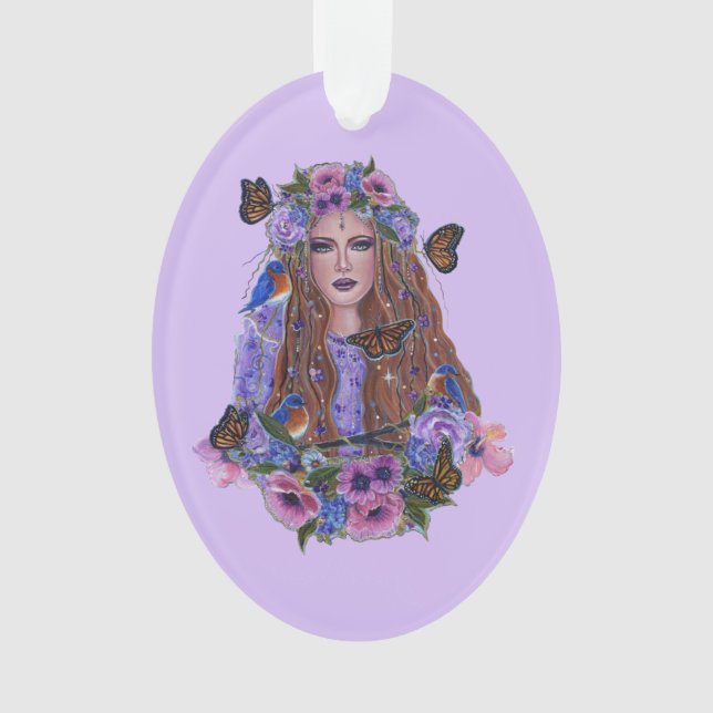 Persephone Göttin Federschmetterlinge von Renee L Ornament (Vorderseite)