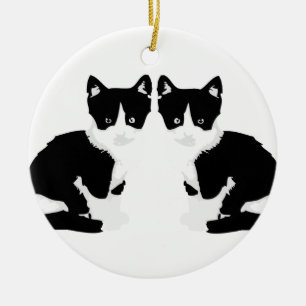 "persephone&hades" Smokings-Katzenverzierung Keramik Ornament