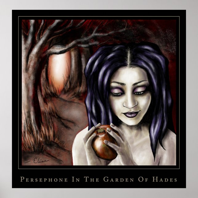 Persephone im Garten der Hasen Poster (Vorne)