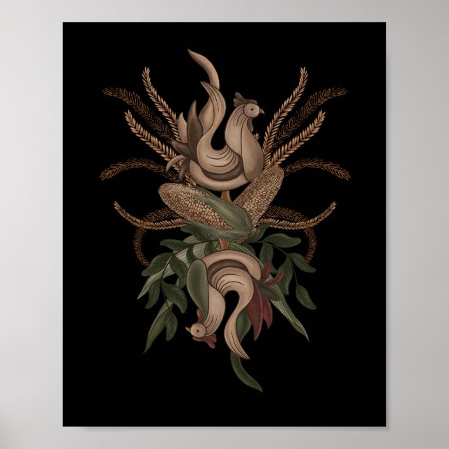 Persephones Cockerel. Erntezyklus Poster (Vorne)