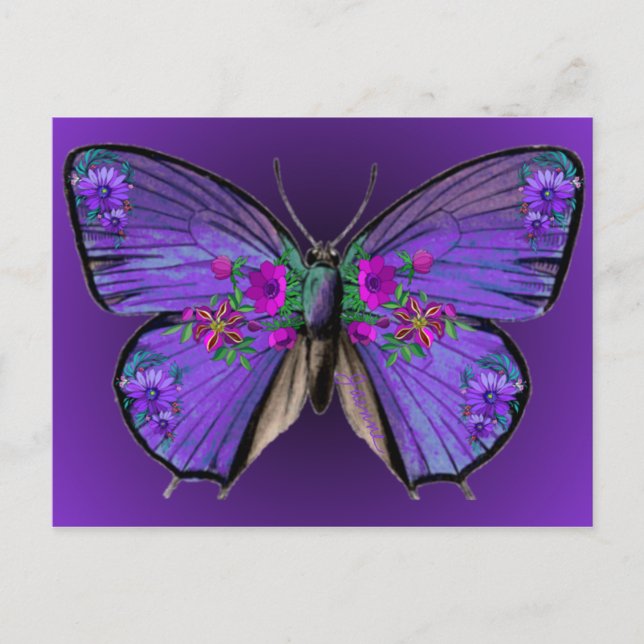 Persephones Schmetterlingspostkarte Postkarte (Vorderseite)