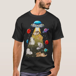 Perserkatze Alien Entführung UFO Galaxie Katze T-Shirt