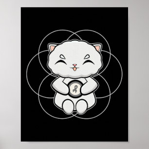 Perserkatze Anime Kätzchen Dyslexie-Bewusstsein Poster