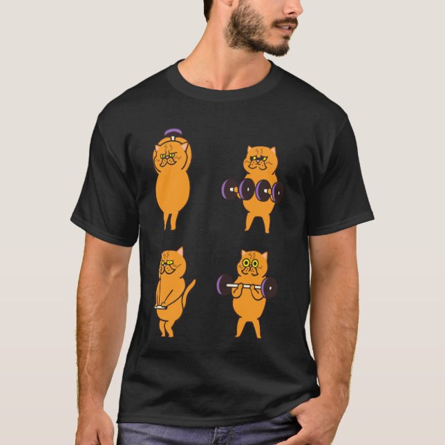 Perserkatze Arm Workout T-Shirt (Vorderseite)