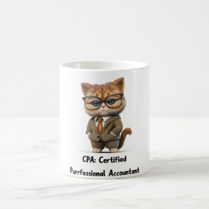 Perserkatze CPA Buchhalter Büro Humor Kaffeetasse