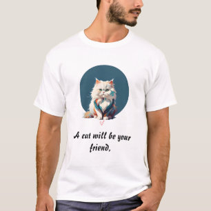 Perserkatze Farbenfrohe Plakate Malerische Abstrak T-Shirt