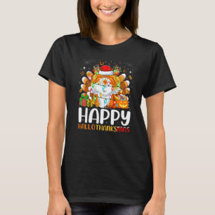 Perserkatze Halloween Weihnachten Frohe Hallothank T-Shirt