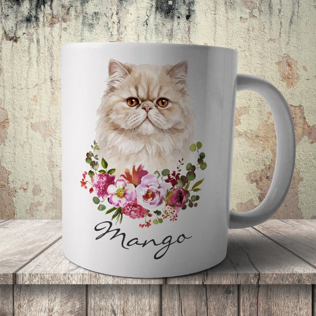 Perserkatze im Wasserfarb-Stil Kaffeetasse (Von Creator hochgeladen)