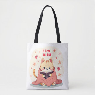 Perserkatze liest Buch-Tasche, stilvolle handliche Tasche