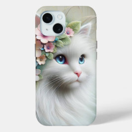Perserkatze mit Blumenlaurel Case-Mate iPhone Hülle