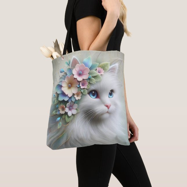 Perserkatze mit Blumenlaurel Tasche (Von Nahem)