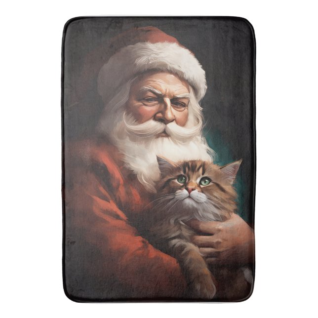 Perserkatze mit Weihnachtsfeiertag Badematte (Vorderseite Vertikal)