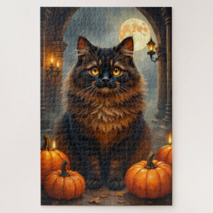 Perserkatze Royal Halloween-Porträt Kunst