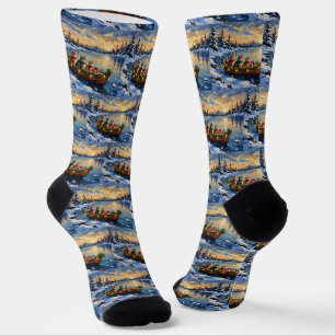 Perserkatze Weihnachtsboot Urlaub Socken