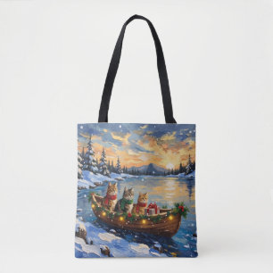 Perserkatze Weihnachtsboot Urlaub Tasche