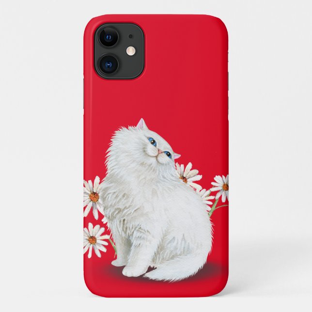 Perserkatze, weiß Case-Mate iPhone hülle (Rückseite)