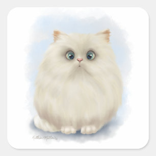Perserkatzen-Cartoon Quadratischer Aufkleber
