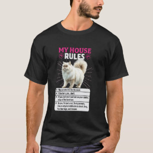 Perserkatzen MEINE HAUSREGELN Lustige Perserkatzen T-Shirt