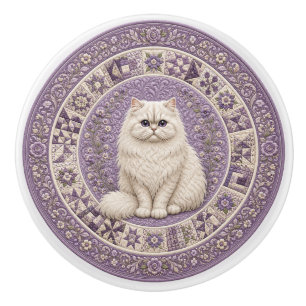 Perserkatzen-Quilt Keramikknauf