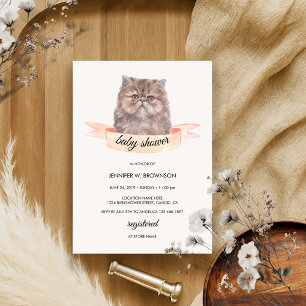 Perserkatzen-Schleifen-Party Einladung