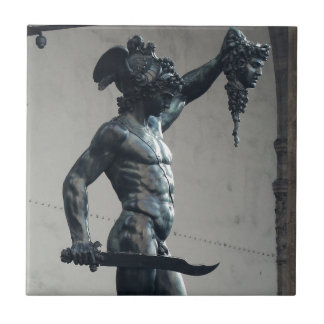 Perseus mit dem Kopf der Medusa Fliese