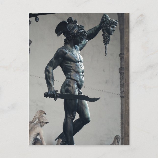 Perseus mit dem Leiter der Medusa Postkarte (Vorderseite)