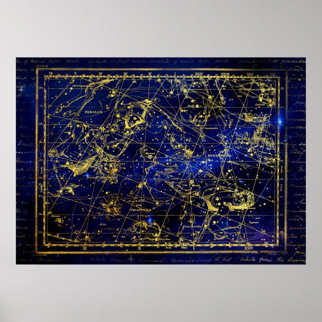 Perseus- und Andromeda-Sternbild Poster (Vorne)