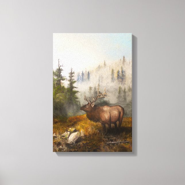 "Perseverance The Elk" 12"x18" [brighter/smaller] Leinwanddruck (Vorderseite)