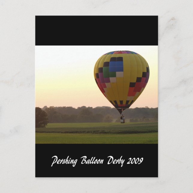 Pershing Balloon Derby 2009 Postkarte (Vorderseite)