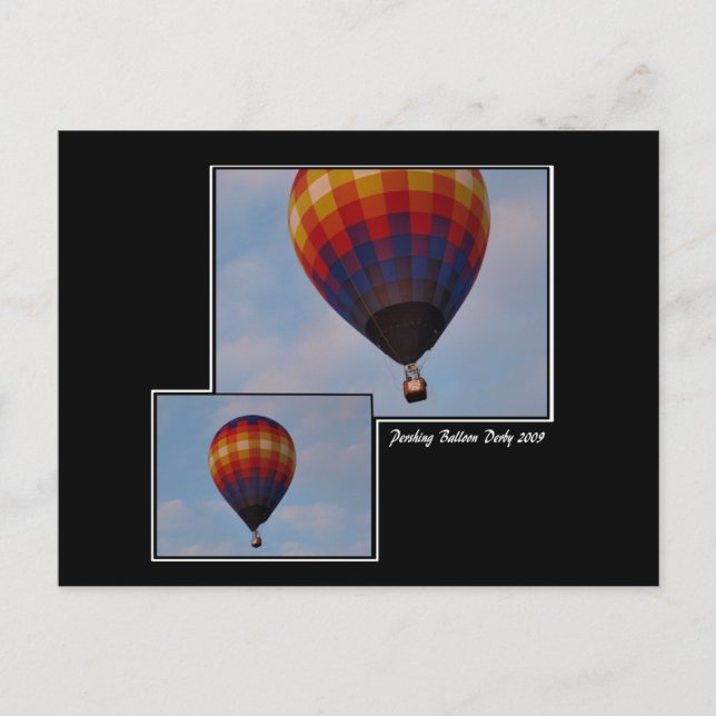 Pershing Balloon Derby 2009 Postkarte (Vorderseite)