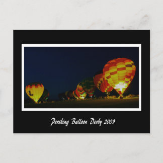 Pershing Balloon Derby 2009 Postkarte