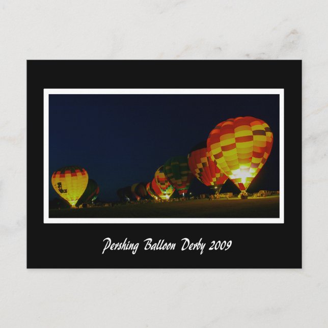 Pershing Balloon Derby 2009 Postkarte (Vorderseite)