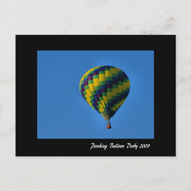 Pershing Balloon Derby 2009 Postkarte (Vorderseite)