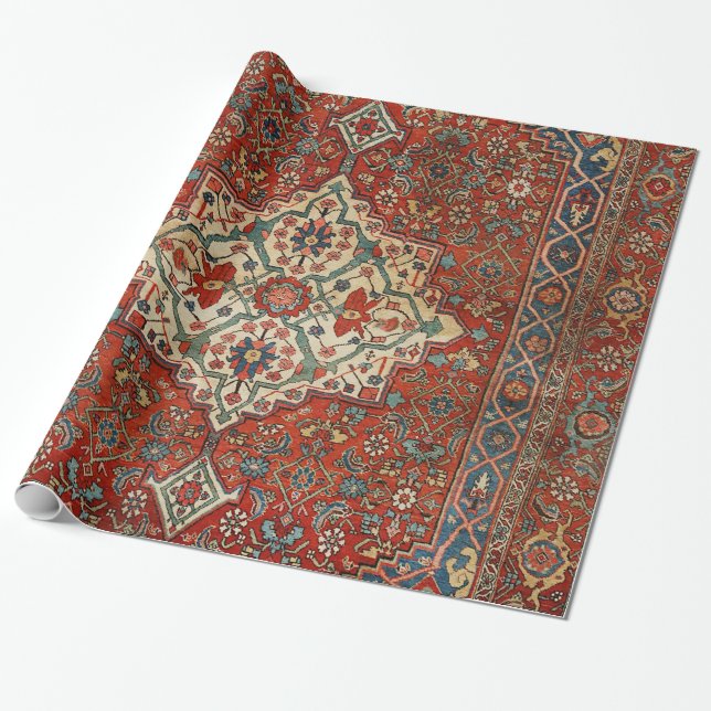 Persia Bijar Royal Red Blue Green  Geschenkpapier (Ungerollt)