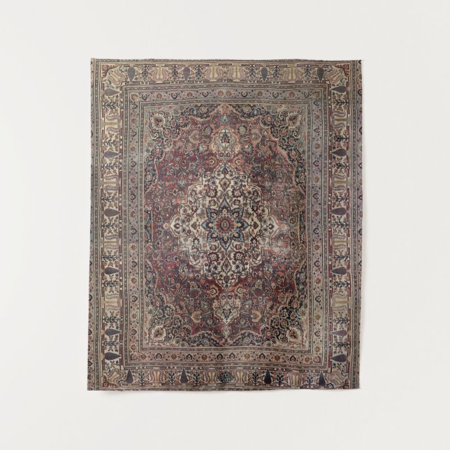 Persia Doroksh Dusty Dull Blue Grey  Wandteppich (Vorderseite)
