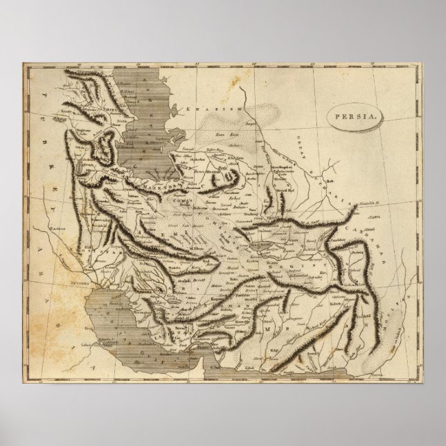 Persia Map von Arrowsmith Poster (Vorne)
