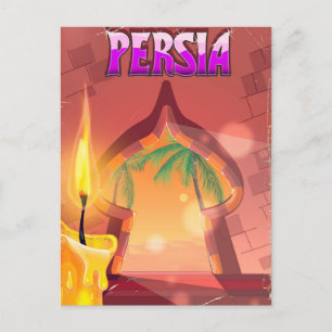 Persia Palace im warmen Abend. Postkarte