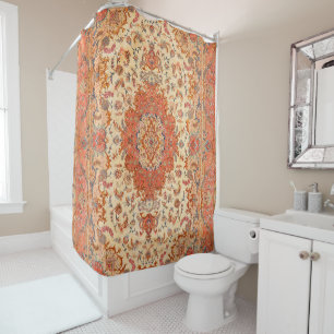 Persia Tabriz Dusty Tan Red Blues Duschvorhang